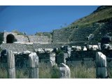 Ephesus - Odeum (Senate House/Theatre) - Columns of Agora in foreground